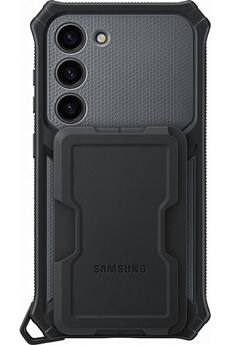 Coque et étui téléphone mobile Samsung Coque Renforcée support amovible S23 Gris