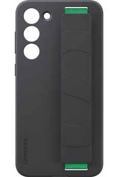 Coque et étui téléphone mobile Samsung Coque Silicone avec lanière S23+ Noir