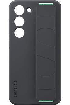 Coque et étui téléphone mobile Samsung Coque Silicone avec lanière S23 Noir
