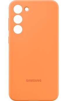 Coque et étui téléphone mobile Samsung Coque Silicone S23+ Orange