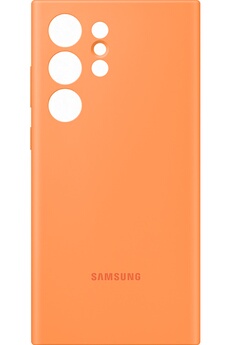 Coque et étui téléphone mobile Samsung Coque Silicone S23 Ultra Orange