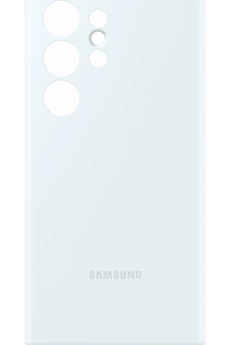 Coque et étui téléphone mobile Samsung Coque Silicone pour Galaxy S24 Ultra Gris Clair