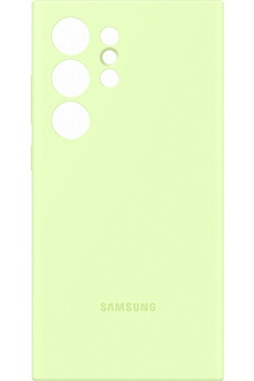 Coque et étui téléphone mobile Samsung Coque Silicone pour Galaxy S24 Ultra Vert Clair