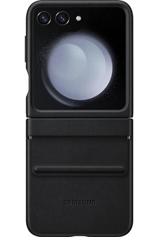 Samsung - Coque et étui téléphone mobile Samsung Coque Simili cuir design Z Flip 5 Noir