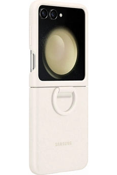 Samsung - Coque silicone avec anneau Z Flip 5 Creme