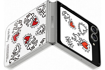 coque-personnalisable-keith-harring-galaxy-z-flip-6-blanc-8806095705231