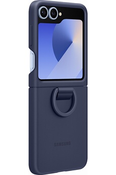 coque-silicone-avec-anneau-galaxy-z-flip-6-bleu-nuit-8806095705385