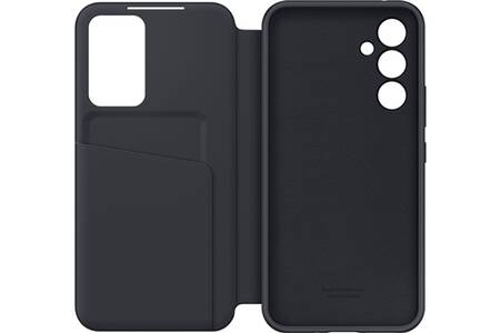 Étui S View Officiel Samsung Pour Galaxy A55 5G - Couverture Transparente Avec Fenêtre - Noir