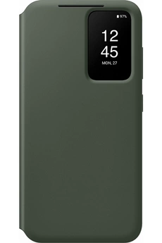 Samsung - Coque et étui téléphone mobile Samsung Etui Smart View avec porte-carte S23 Khaki