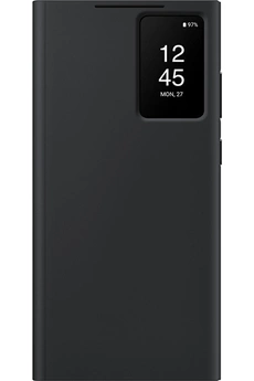 Coque et étui téléphone mobile Samsung Etui Smart View avec porte-carte S23 Ultra Noir