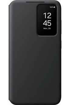 Coque et étui téléphone mobile Samsung Etui Smart View avec porte-carte pour Galaxy S24 Noir