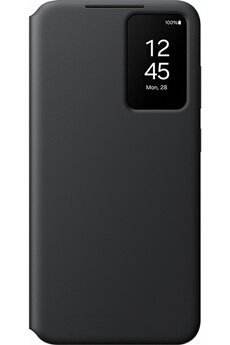 Coque et étui téléphone mobile Samsung Etui Smart View avec porte-carte pour Galaxy S24+ Noir