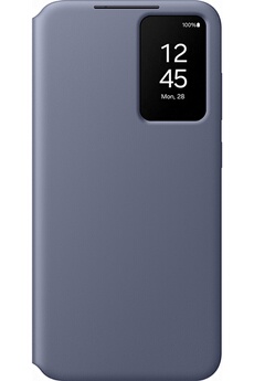 Coque et étui téléphone mobile Samsung Etui Smart View avec porte-carte pour Galaxy S24+ Violet