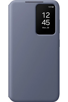 Coque et étui téléphone mobile Samsung Etui Smart View avec porte-carte pour Galaxy S24 Violet
