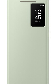 Coque et étui téléphone mobile Samsung Etui Smart View avec porte-carte S24 Ultra Vert Clair