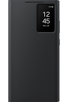 Coque et étui téléphone mobile Samsung Etui Smart View avec porte-carte pour Galaxy S24 Ultra Noir