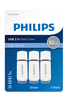 Philips - Édition Neige - 512 Go USB 3.0 - Gris Ombre