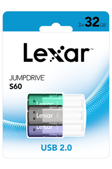Clé USB Lexar PACK DE 3 JUMPDRIVE S60 3 X 32G