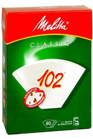 Melitta Filtres à Café Taille 102 - Lot De 80 + 1 Sachet Détartrant - Qualité Originale