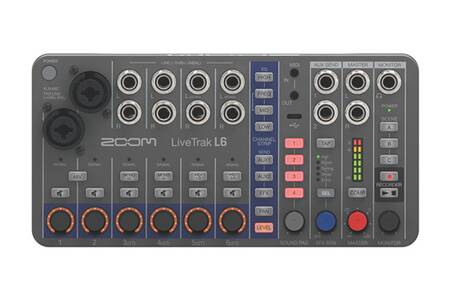 Zoom LiveTrak L-6max - Table De Mixage 12 Voies, Enregistreur Multipiste, Interface USB, Avec Réduction De Bruit IA