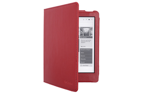 Accessoires liseuses Gecko Covers Etui de protection rouge deluxe pour Kobo  Aura Edition 2