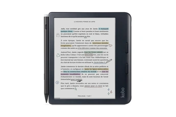 Écran E Ink KaleidoT 3 de 7 pouces / Conception ergonomique légère et confort visuel ComfortLight PRO / Étanchéité IPX8 jusqu'à 60 minutes dans 2 mètres d'eau / Stylet Stylus 2