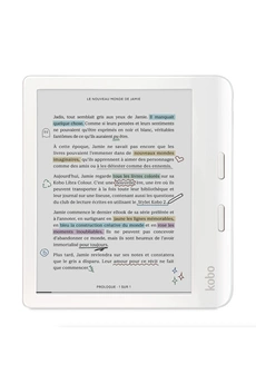 Liseuse eBook Kobo Liseuse numerique Kobo by Fnac Libra Colour 7 32 Go Blanc