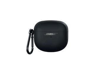 Étui de chargement sans fil pour écouteurs oreilles libres / Compatible Bose Ultra / Revêtement en silicone doux / Mousqueton pratique