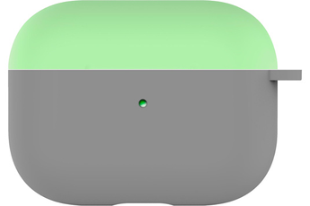 Accessoires audio Onearz Mobile Gear Etui en silicone liquide bicolor gris vert menthe pour AirPods 