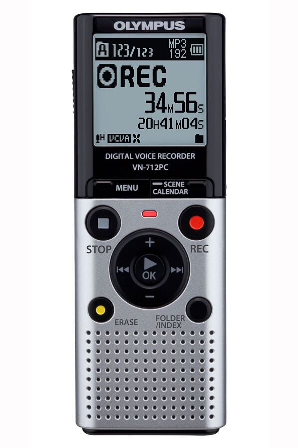 Dictaphone Numérique Olympus VN-741 - 4 Go Mémoire, 110h D'enregistrement, Piles AAA
