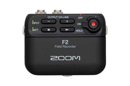 Dictaphone Zoom F2/B - Enregistreur 32-bit - livré avec microphone lavalier - Couleur noire