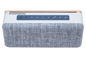 Enceinte Sans Fil Portable Tissus Et Bois, Bluetooth, Grise Thomson