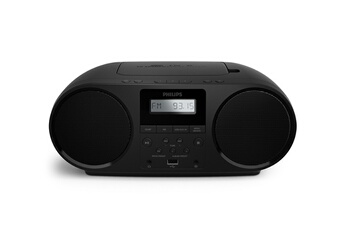 Lecteur CD portable de type boombox / Prise en charge de tous les formats de CD : CD, CD-MP3, CD-R, CD-RW / Radio FM numérique avec jusqu'à 30 présélections / Bluetooth ® 5.4