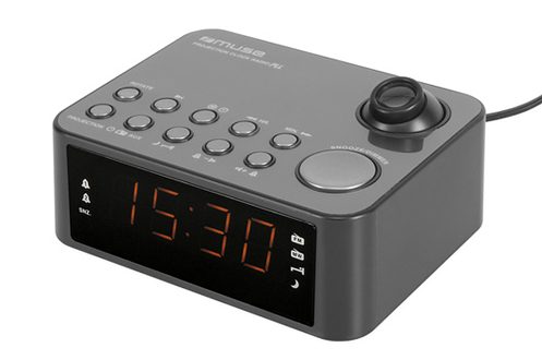 Muse - M-178 PW radio-réveil PLL avec projection de l'heure - Radio réveil  - Petit audio