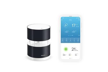 Anémomètre Connecté Netatmo NWA01-WW - Mesure Vent Ultrason Sans Fil - Pour Station Météo Netatmo