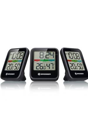 Station M T O Bresser Thermo Hygrometre Climate Set De Coloris Noir Cm Darty