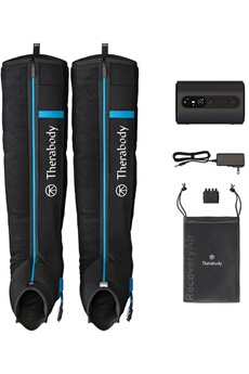 Bottes de compression sans-fil / Contrôle précis de la pression / 2 programmes personnalisables - Autonomie 180 minutes / Connexion bluetooth - 4 intervalles de temps (20, 40, 60, et continu)