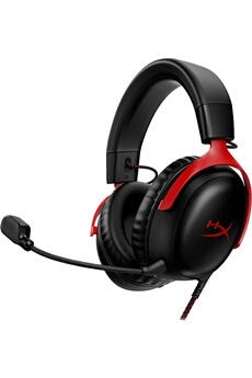 Confort et durabilité Signature HyperX / Transducteurs inclinés de 53 mm, réglés pour un son impeccable / Micro ultra-clair avec indicateur de sourdine LED / Casque DTS®:X® Spatial Audio, Commandes audio et micro intégrées