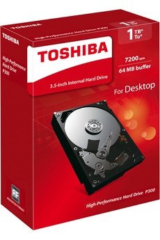 Disque dur interne Toshiba P300 - High-performance Hard Drive 1 To - 7200 tpm - 64 Mo