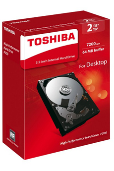 Disque dur interne Toshiba P300 - High-performance Hard Drive 2 To - 7200 tpm - 64 Mo