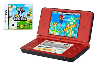 DSI XL ROUGE New Super Mario Bros