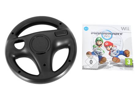 Console Nintendo Wii Noire D'occasion - Avec Manette, Nunchuk Et 2 Volants