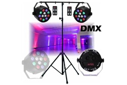 Jeux de lumières DJ Pack LIGHT 10 PAR MINI à LEDs RGBW 12X3W DMX +
