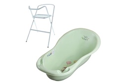 Baignoire bébé Bathroom Solutions ECD Germany Baignoire pour Bébé avec Pieds  Pliables, 33 L, 80x46 cm, Blanc-Gris, Stable