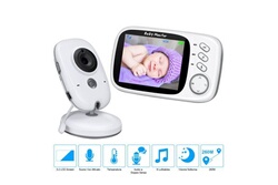 Wewoo - Babyphone vidéo Babycam blanc 3,5 pouces LCD 2.4GHz