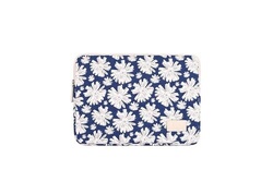 Housse de transport motif fleur pour votre ordinateur portable 14 Pouce -  Bleu&Blanc (371x265x23mm)