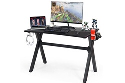 Giantex bureau gamer, table de gaming, avec support d'ecran