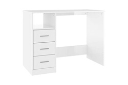 Maison Exclusive - Bureau avec tiroirs Blanc 102x50x76 cm Bois d'ingénierie