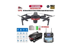 Drone pliable GPS Drone avec caméra adulte 6k, quadricoptère avec moteur  sans balais, sac de transport