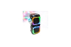 Enceinte Karaoké 300W - Autonome - 2 Microphones pour chanter danser,  lecteur USB/Bluetooth/AUX/SD - lumière LED SONO DJ, Fêtes